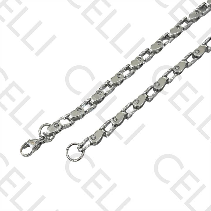 Celli Biju - Wholesale Jewelry Set - Simple Steel Necklace / Bracelet - bicycle chain3