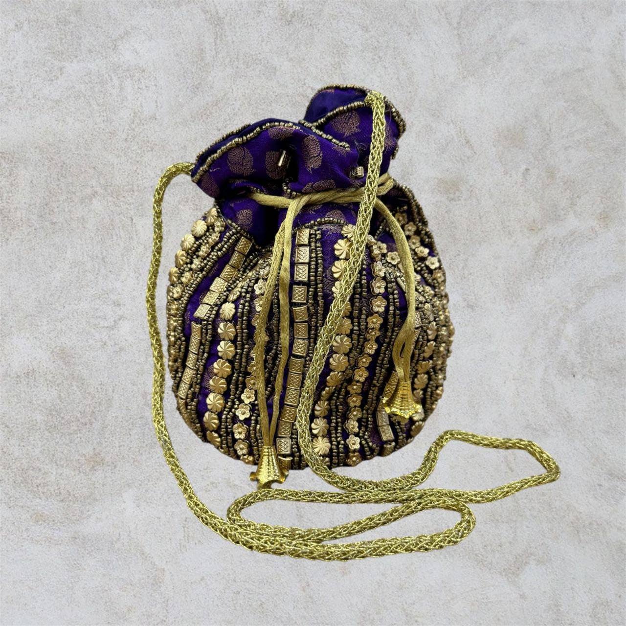 Hecho a mano - Vendita all'ingrosso Accessorio per borsetta - Donna - Borsa a secchiello dorata8