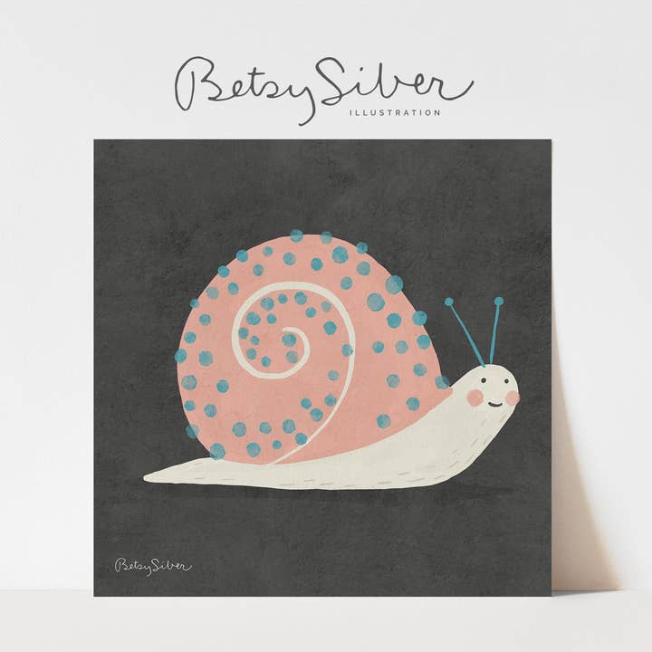 Snail Art Print for wholesale by Betsy Siber, Illustration