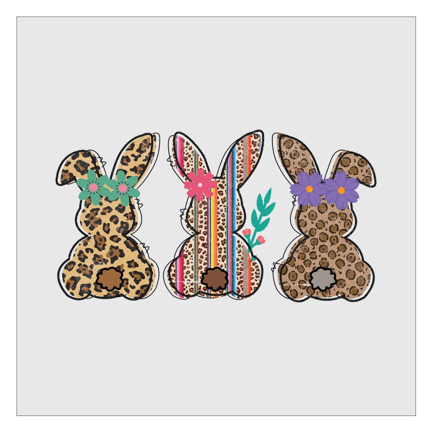 Flawless Transfers - Wholesale Sublimation Transfer - Cute Easter Bunnies DTF Transfer0