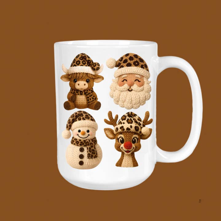 Rudolph and Friends, Santa Coffee Mug, Trendy for wholesale by Boho Sips