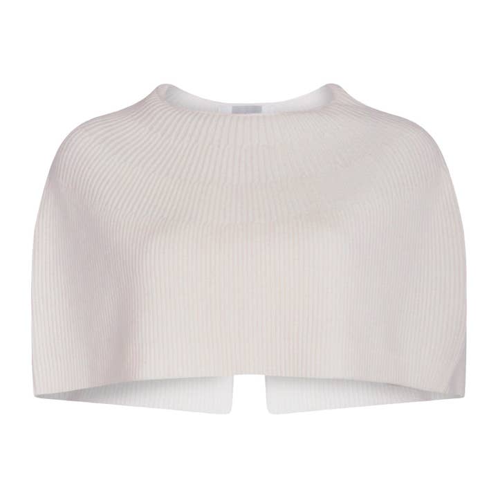 Capa de punto de lana mohair crema para venta al por mayor de London Atelier Byproduct