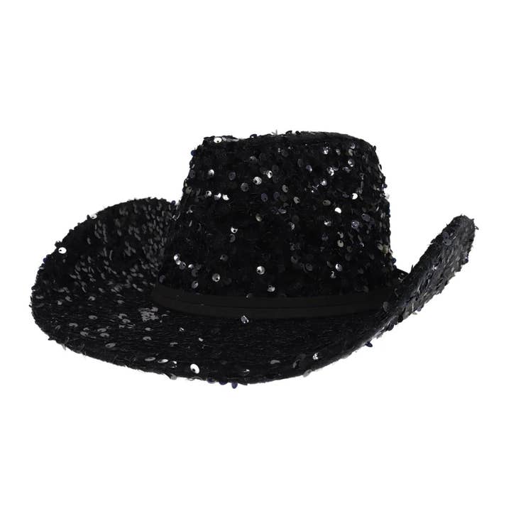 Clover + Cotton Co - Wholesale Cowboy Hat - Women's - NashVegas Sequin C.C Cowboy Hat