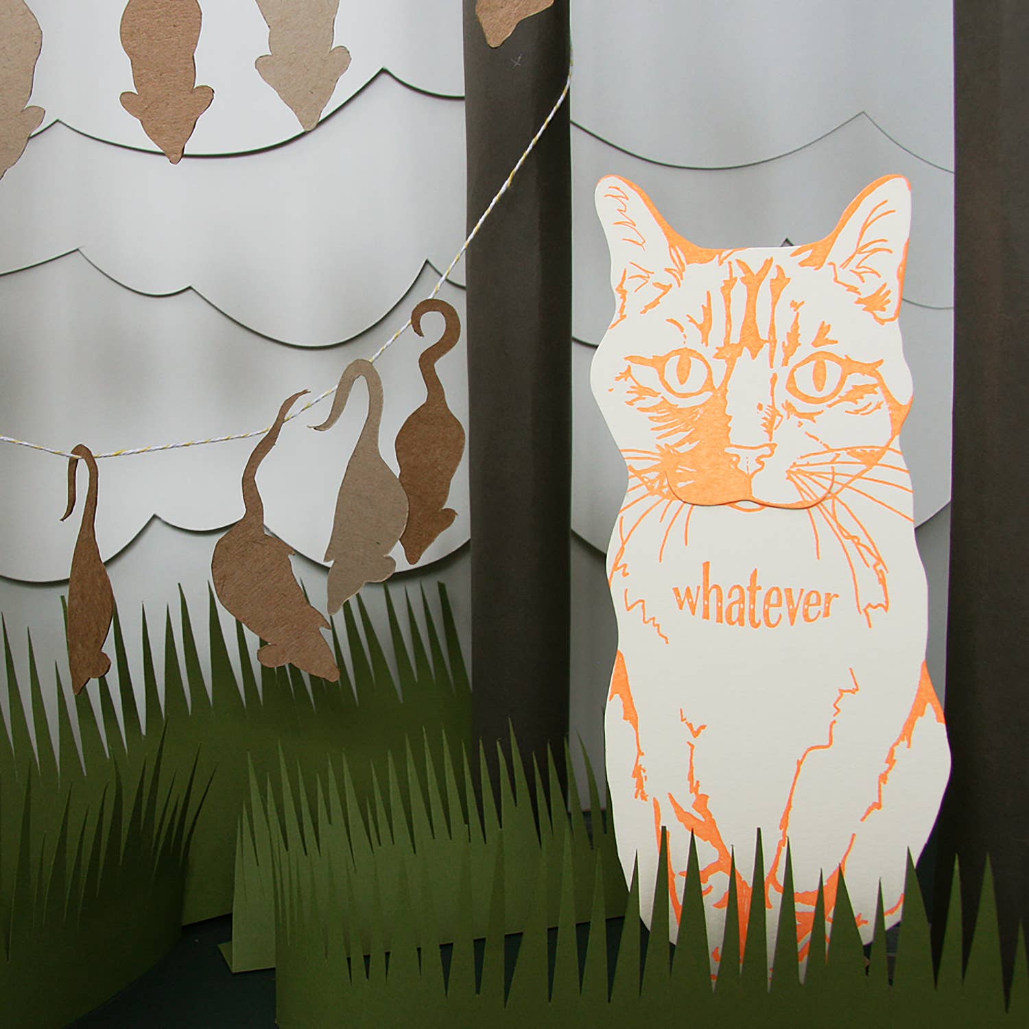 Blackbird Letterpress - Wholesale Everyday Greeting Card - whatever cat gift card2