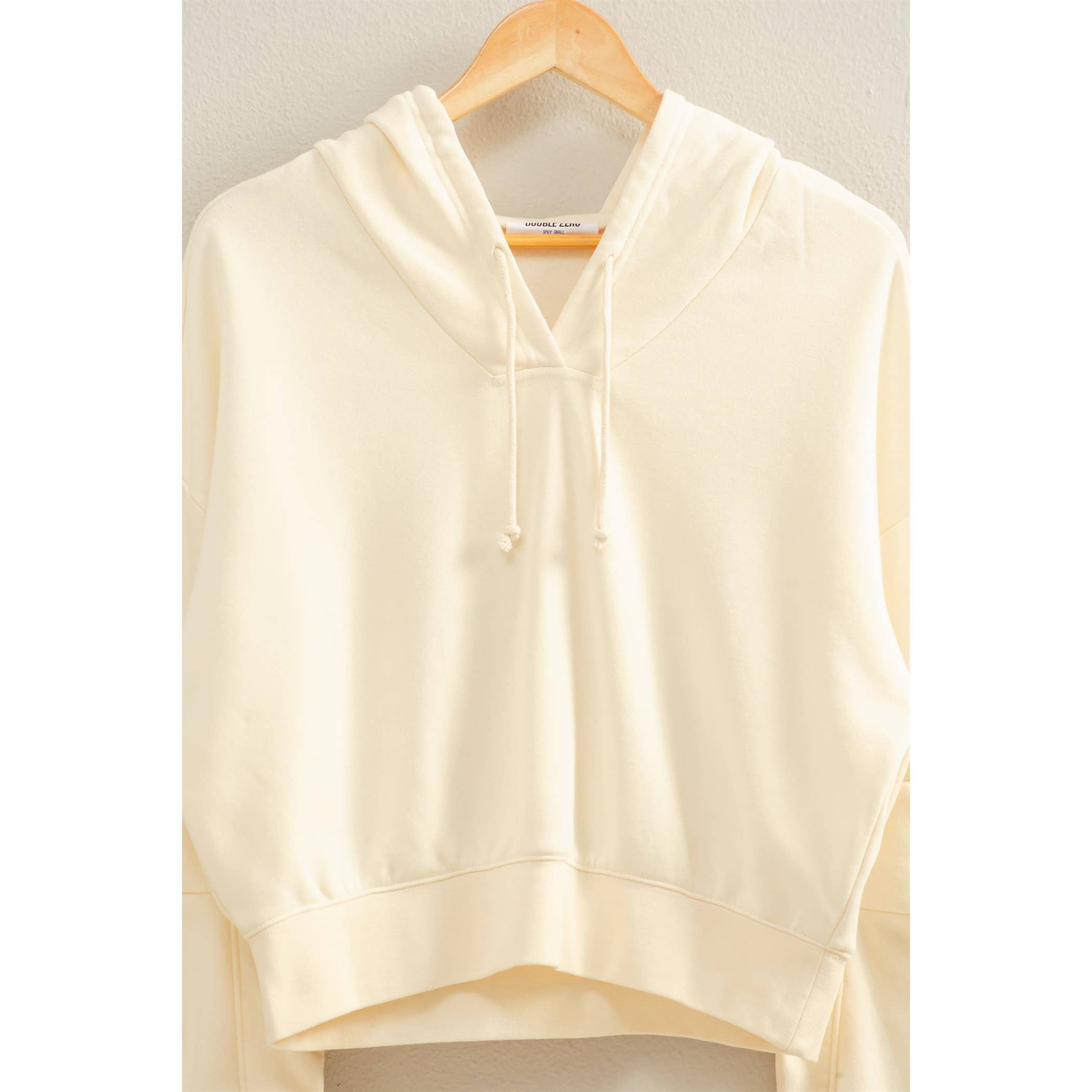 HYFVE - Vente Sweat à capuche – femme - Hoodie court à manches longues avec détail à cordon de serrage et col en V.24