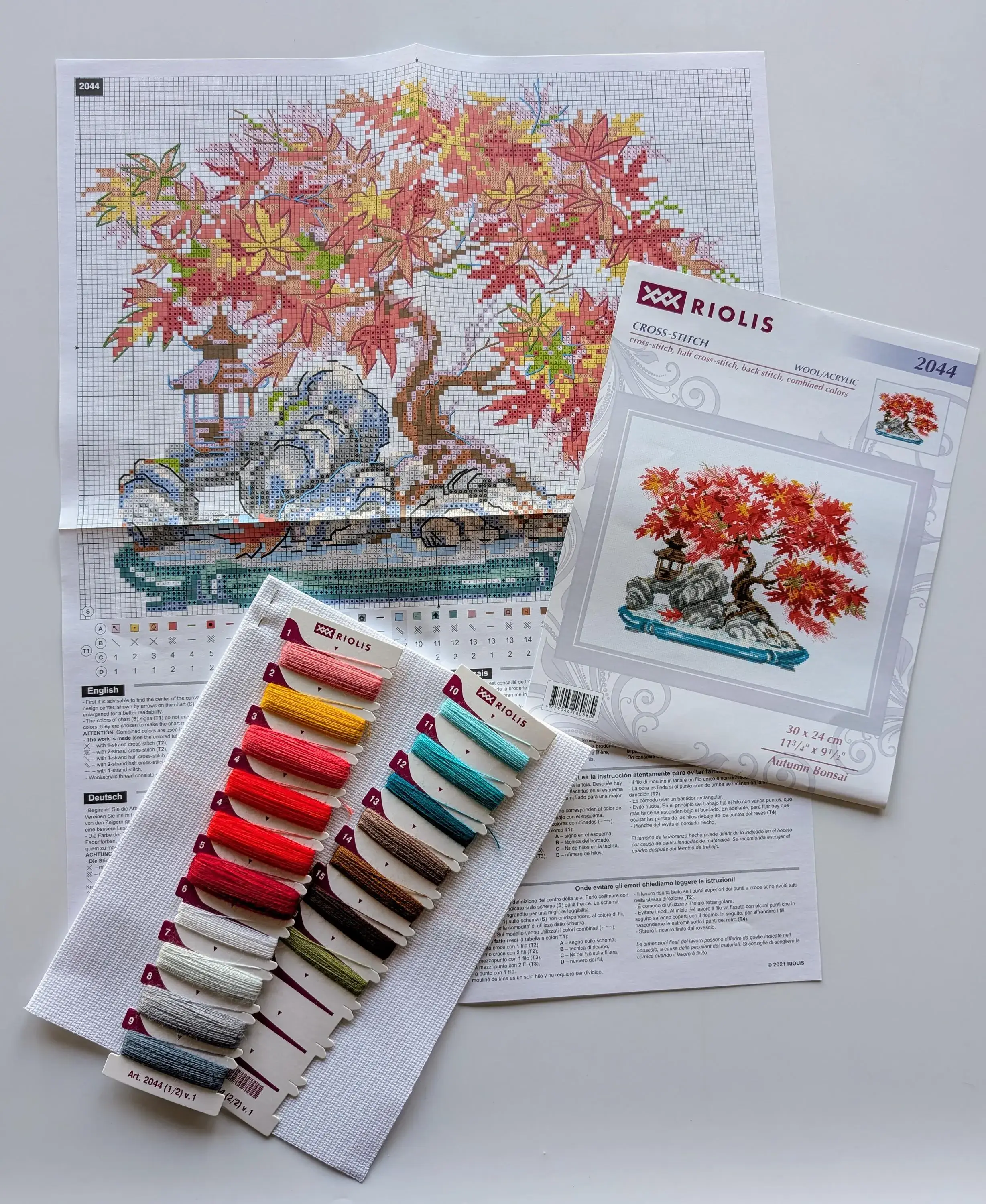 RIOLIS - Wholesale Embroidery/Cross Stitch Supplies - Cross Stitch Kit From Riolis 2044 Autumn Bonsai2