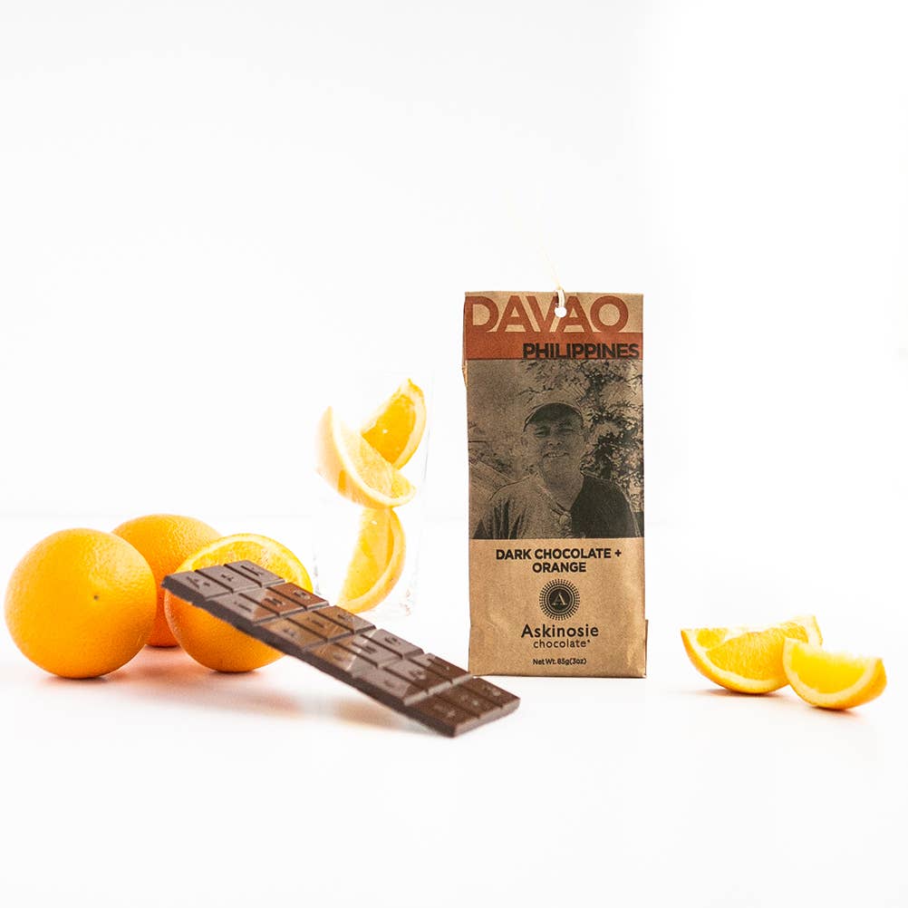 Askinosie Chocolate - Wholesale Chocolate Bar - Dark Chocolate + Orange Bar (POP of 15)2