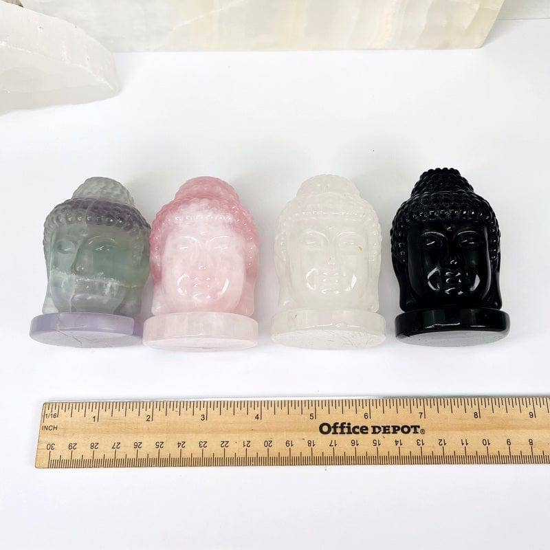 Rock Paradise - Wholesale Decoratief beeldje - Gesneden kristallen Boeddhahoofd5