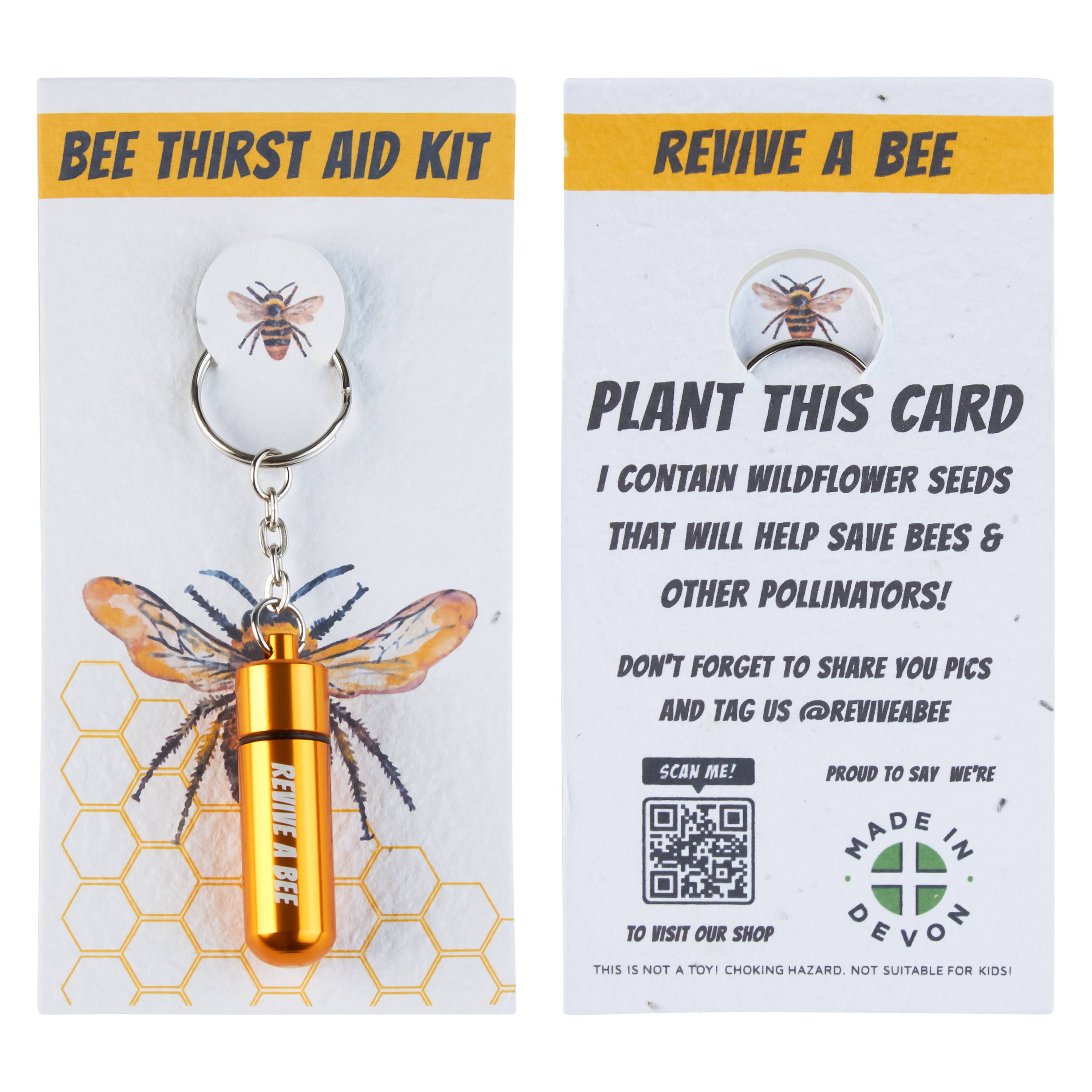 Revive a Bee - Venta al por mayor Llavero - Unisex - Llavero Kit de Rescate de Abejas de Emergencia en Papel Semilla Plantable0