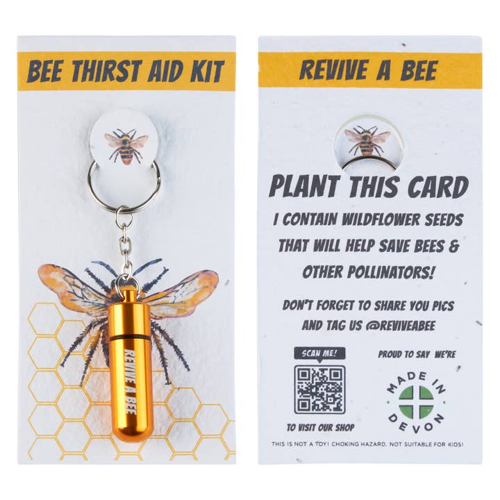 Revive a Bee - Venta al por mayor Llavero - Unisex - Llavero Kit de Rescate de Abejas de Emergencia en Papel Semilla Plantable