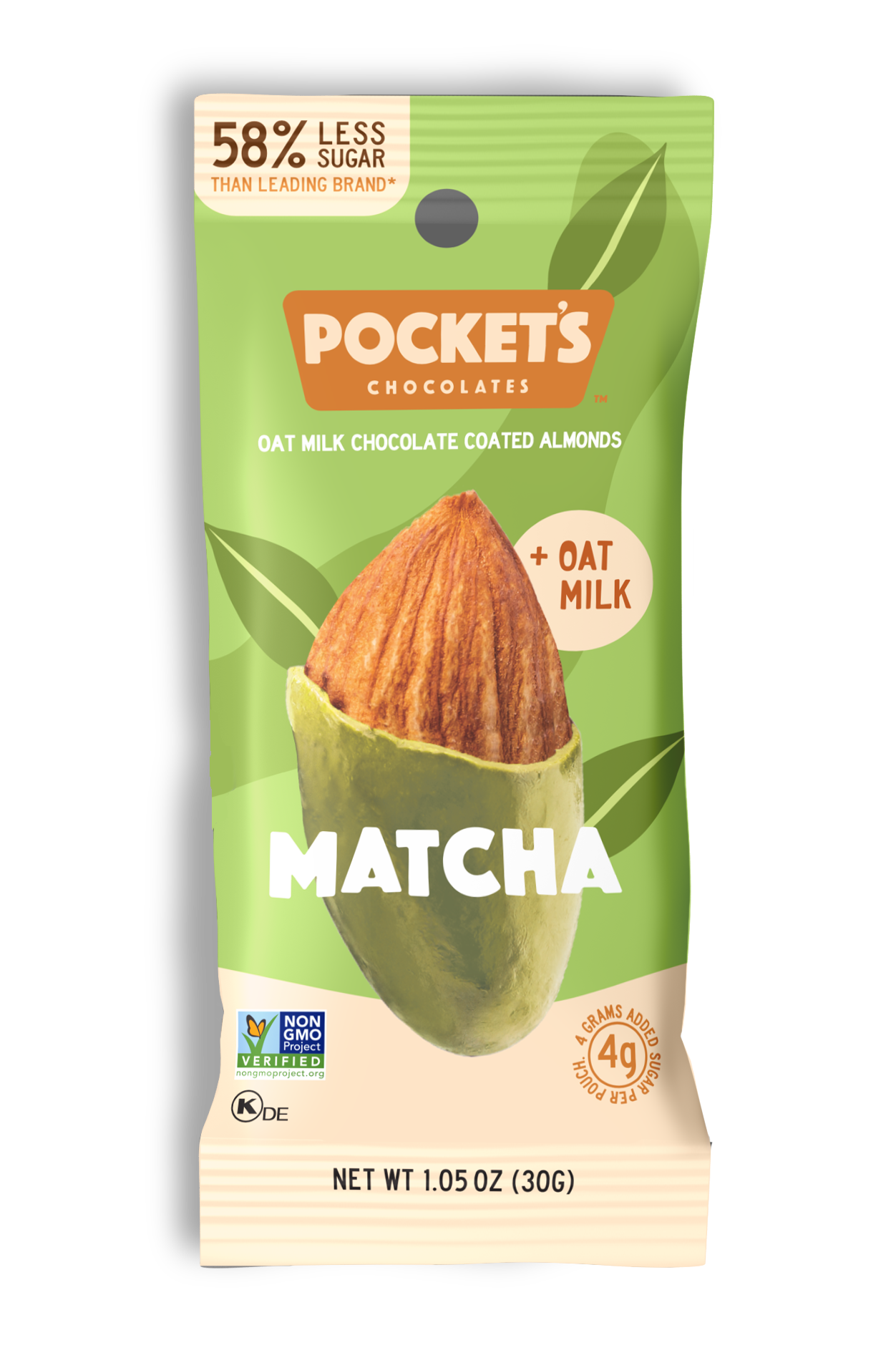Pocket's Chocolates (Formerly Pocket Latte) - Wholesale Chocolate Covered Sweets - Matcha Chocolate Almonds, 1.05 oz Single Serve Packs3