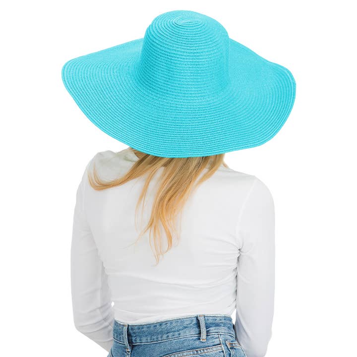 Cap Zone - Venta al por mayor Sombrero de paja - Mujer - Sombrero de sol de paja con tejido apretado, color sólido y ala ancha flexible2