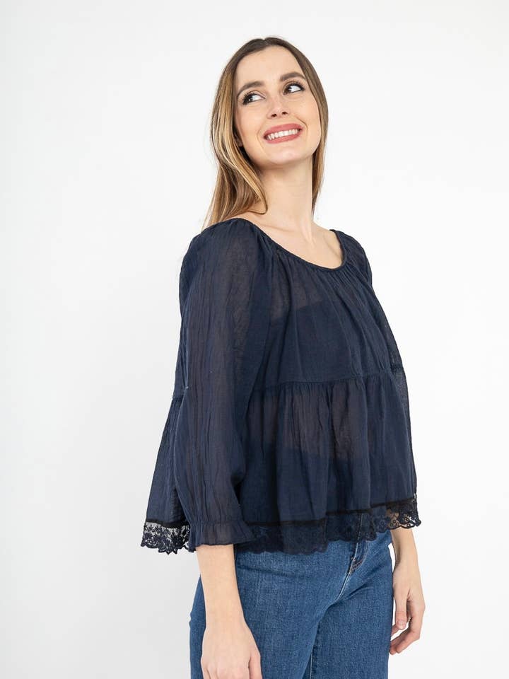 COTTON SHIRT.221214 SPRING SUMMER CLOTHING for wholesale by LINEN & COTTON HOUSE