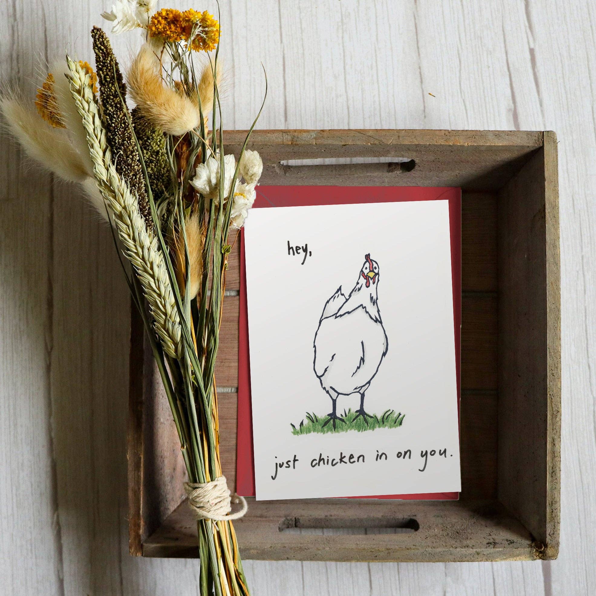 Sage Flannery Art – Engroshandel Hverdagshilsen kort – Kylling kort1