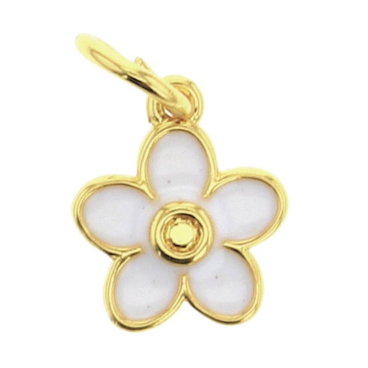 Weißer Blumen-Anhänger für den Großhandel von Lotus Jewelry Studio