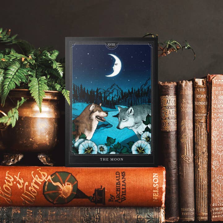 Print is Dead – wholesale Everyday greeting card – The Moon Tarot - Greeting Card