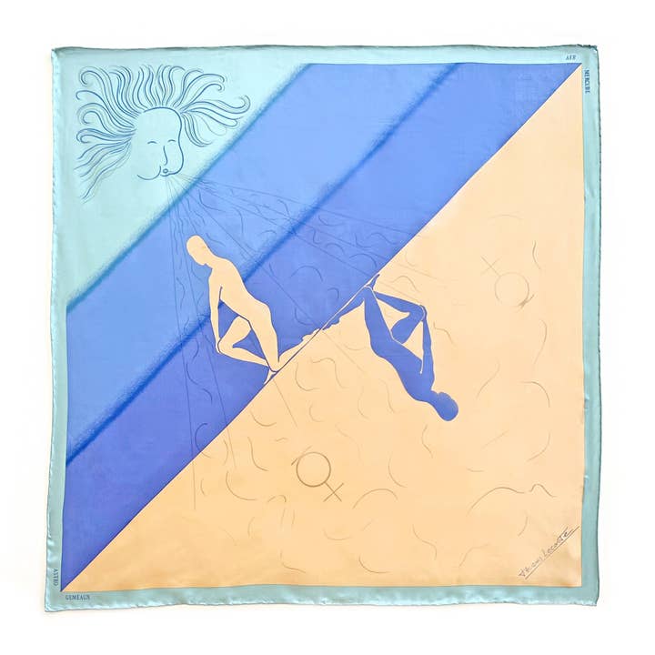 GEMINI SILK SCARF - JACQUES LECONTE for wholesale by MAI DESIREE
