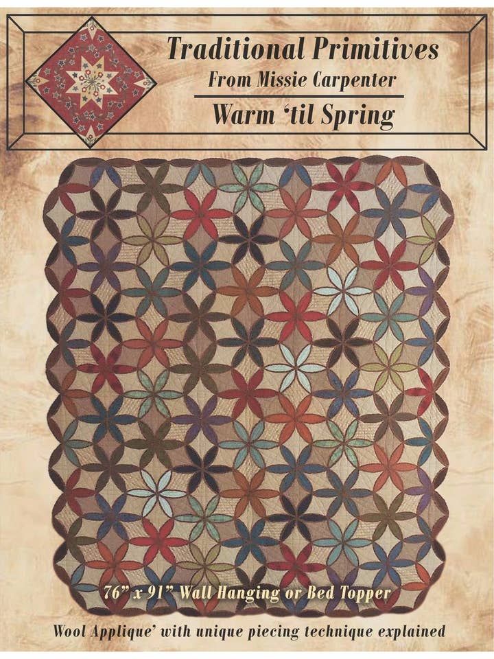 Patrón de apliques de lana Warm Til Spring para venta al por mayor de Traditional Primitives