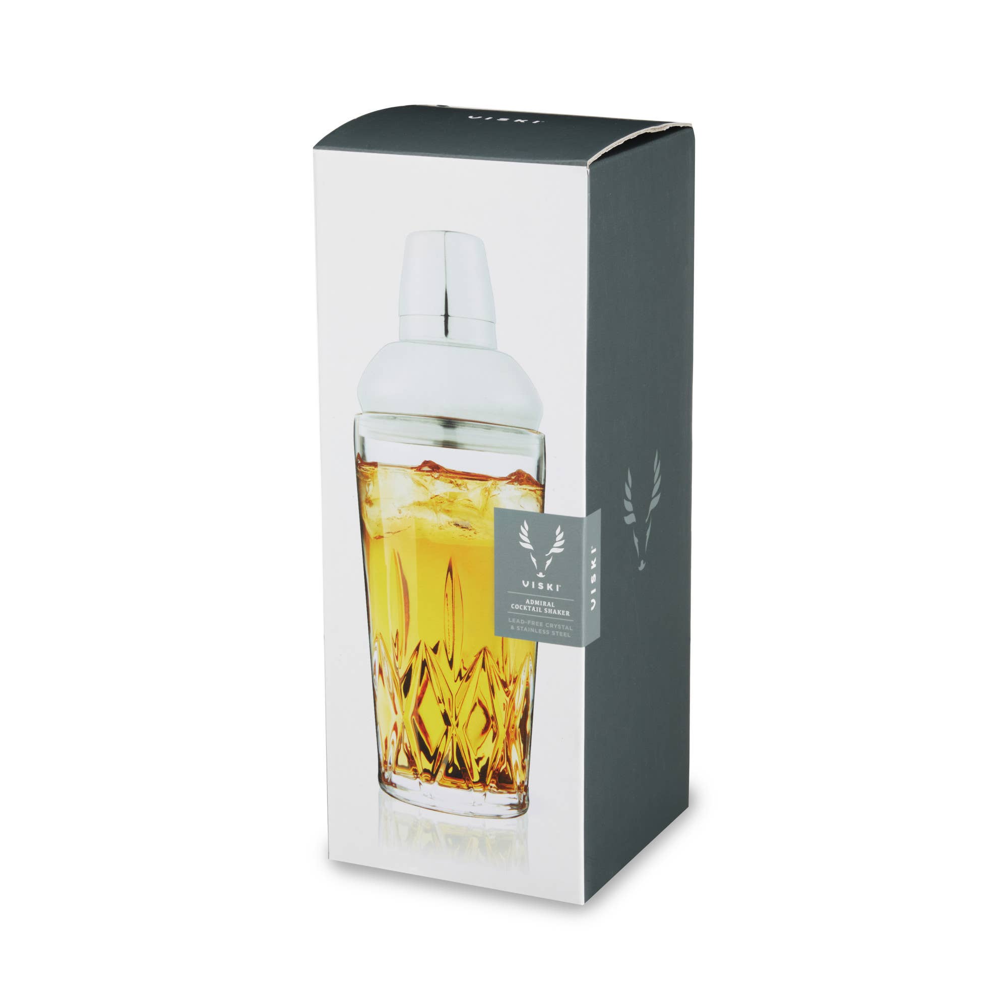 Viski - Wholesale Cocktail Shaker - Admiral™ Crystal Cocktail Shaker with Builtin Strainer1