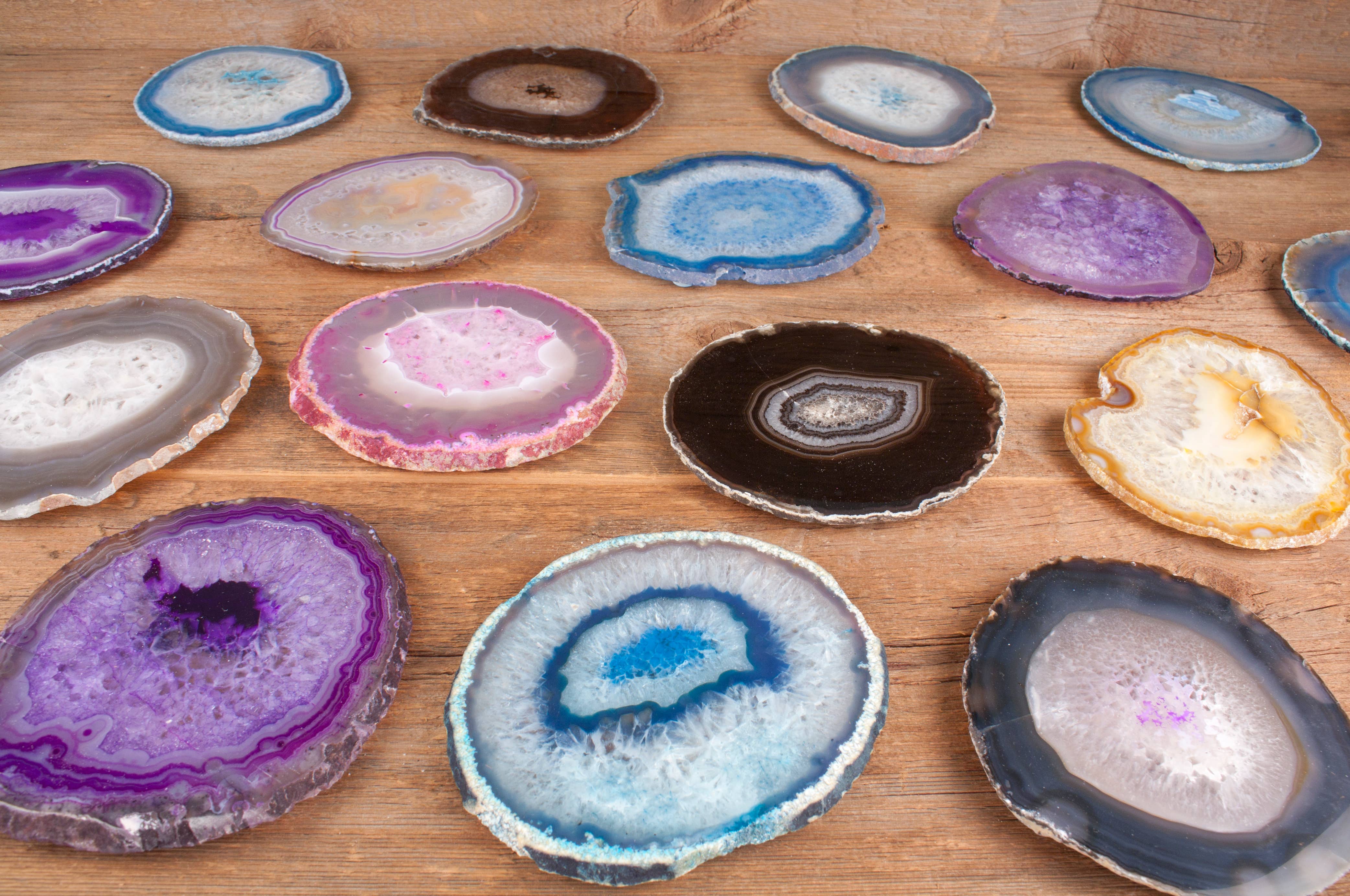 Hiouchi Jewels | Rose & Bolt Grateful Dead Jewelry - Wholesale Coasters - Agate Crystal Coaster Set2