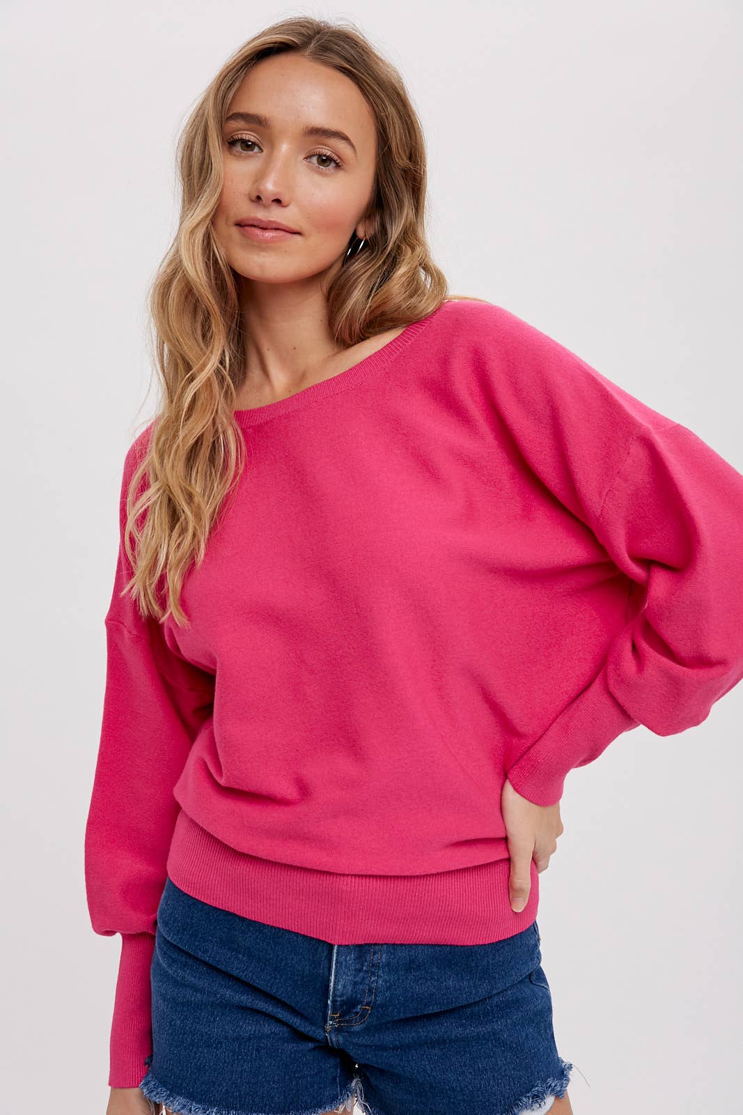 Bluivy - Wholesale Sweatshirt - Women's - BACKLESS BALLOON SLEEVES PULLOVER41