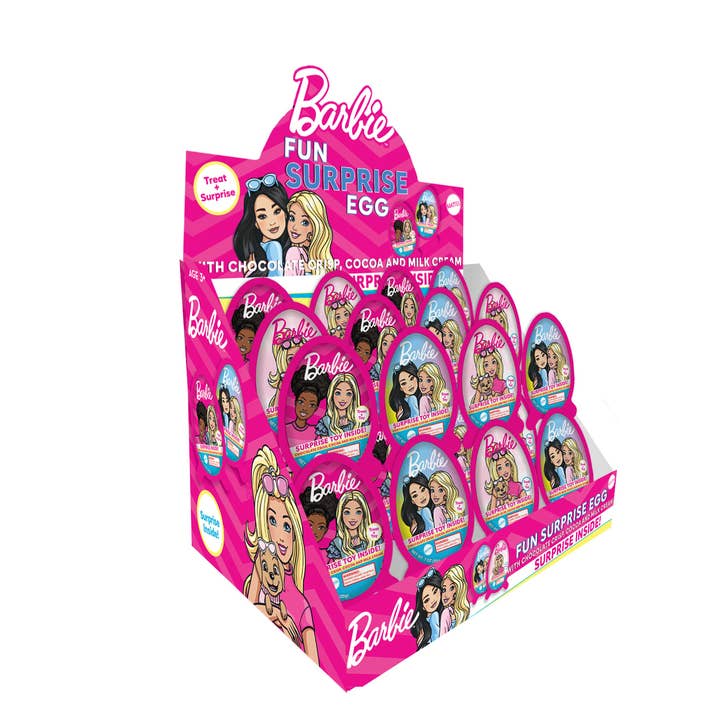 Grandpa Joe's Candy Shop - Wholesale Chocolate Covered Sweets - Barbie Fun Surprise Egg, 24ct Display