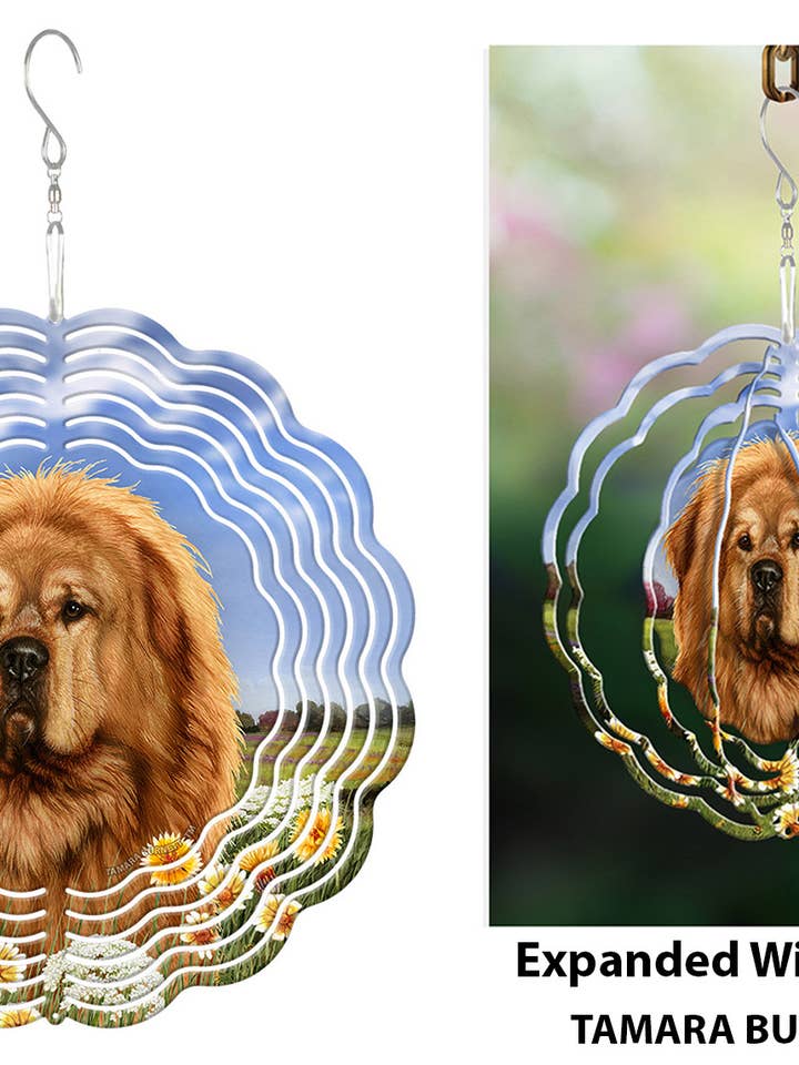 Tibetan Mastiff Gold - Wind Spinner for wholesale by Pet Gifts USA, LLC