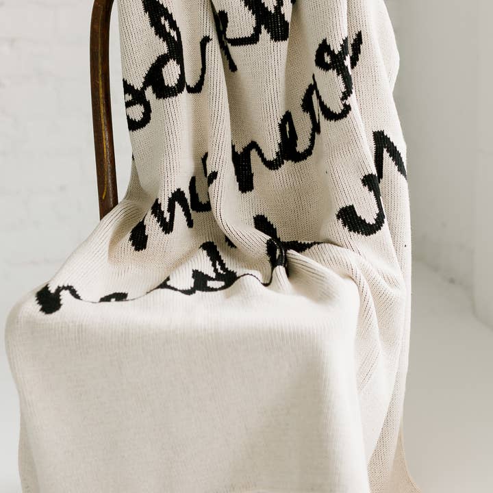 Modern Burlap - Wholesale Throw Blanket - Made in the USA | God Knew My Heart Needed You Throw44