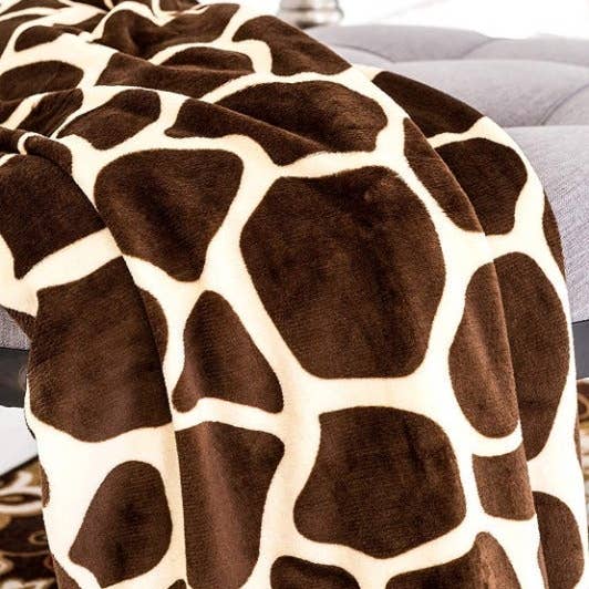 home mart goods – wholesale Throw blanket – Giraffe Super Soft Plush Warm Cozy Bed Throw Flannel Blanket