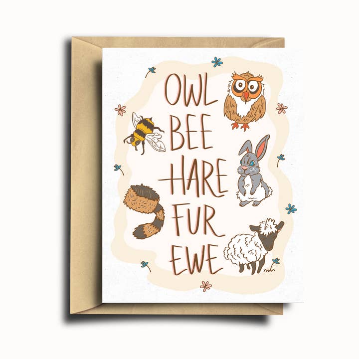 Kaart voor Medeleven met Hazenvacht en Schaap voor wholesale door SOMETHING OF A DANDY