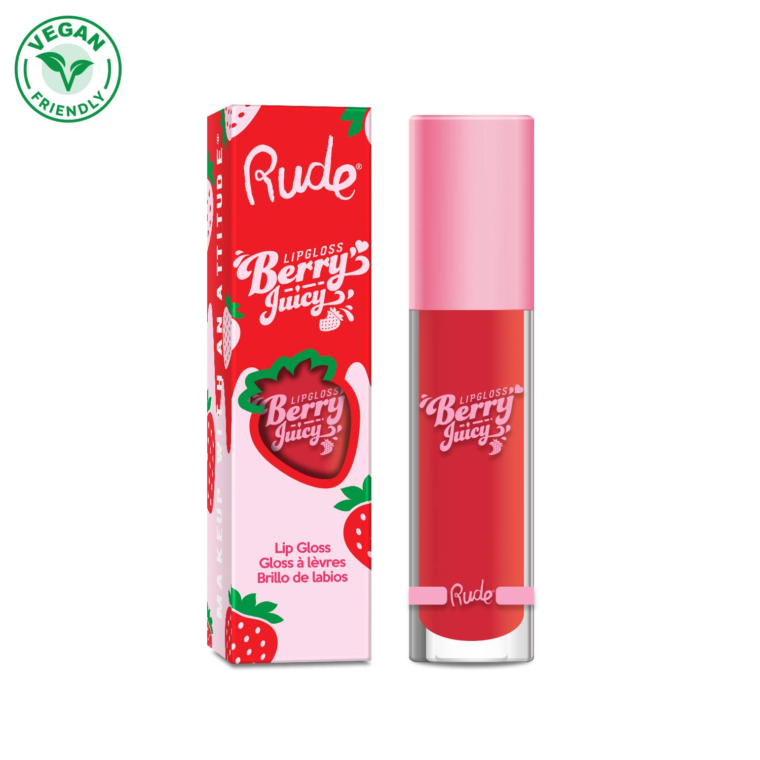 Rude Cosmetics - Wholesale Lip-gloss - Berry Juicy Lip Gloss1