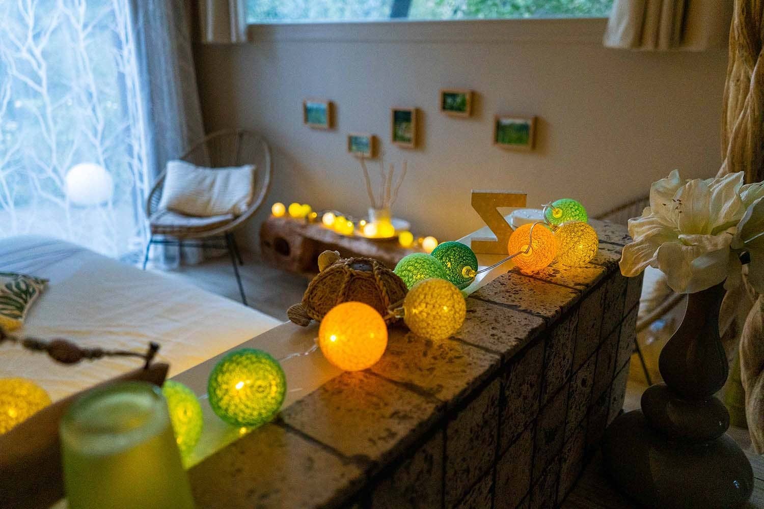 Guirled – wholesale Ljusslinga – Hemisfären Fjärrstyrd Sträng Ljus Bollar1