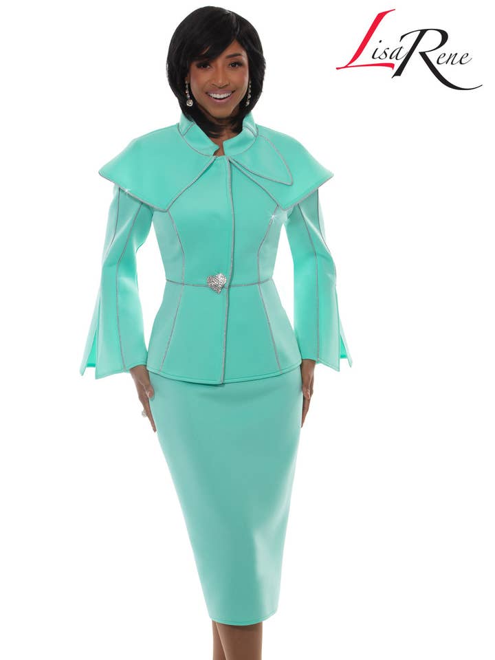 Lisa Rene', Style 3377 - 2pc. Jacket & Skirt Set for wholesale by Donna Vinci