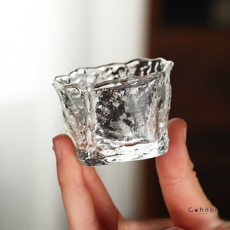 Gohobi （We cover U.S. import duties） - Wholesale Coffee/Tea Cup - Gohobi Handmade Wabi Sabi Round ans Square Glass Tea Cup3