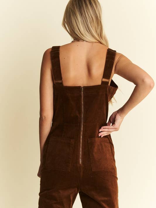 JADE BY JANE - Wholesale Jumpsuit – Women's - BUTTON DOWN CORDUROY FLARED JUMPSUIT ZIPPERED BACK14