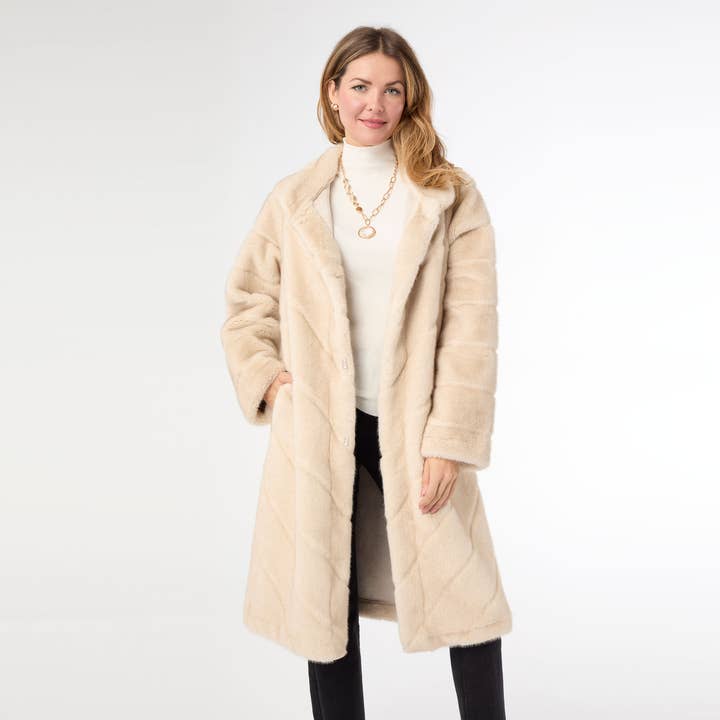 Naomi Faux Fur Coat for wholesale by COCO + CARMEN
