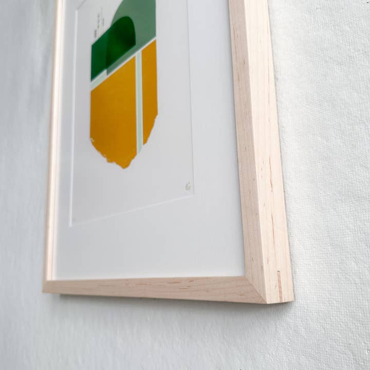Gingerly Press - Vente Affiche d'art - Impression dorée de montagne, 11 x 14 pouces