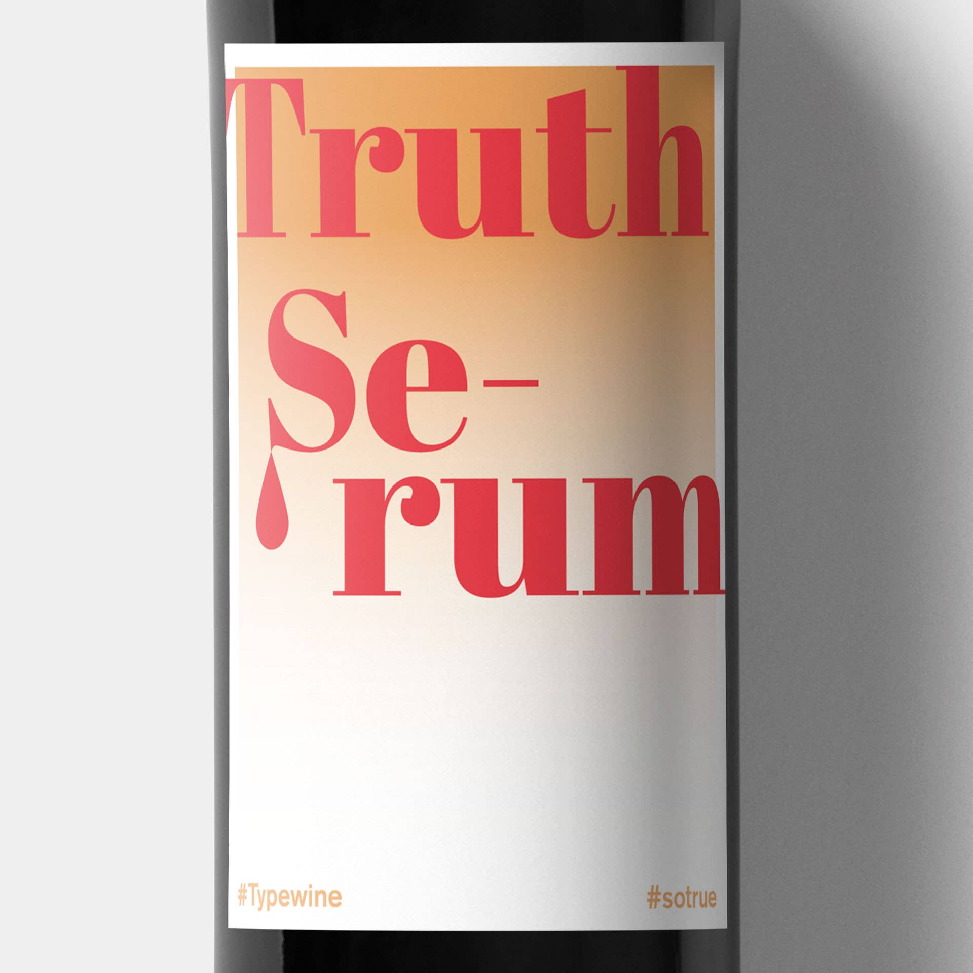 Typewine - Wholesale Gift Tag Label - Truth Serum Wine Label2