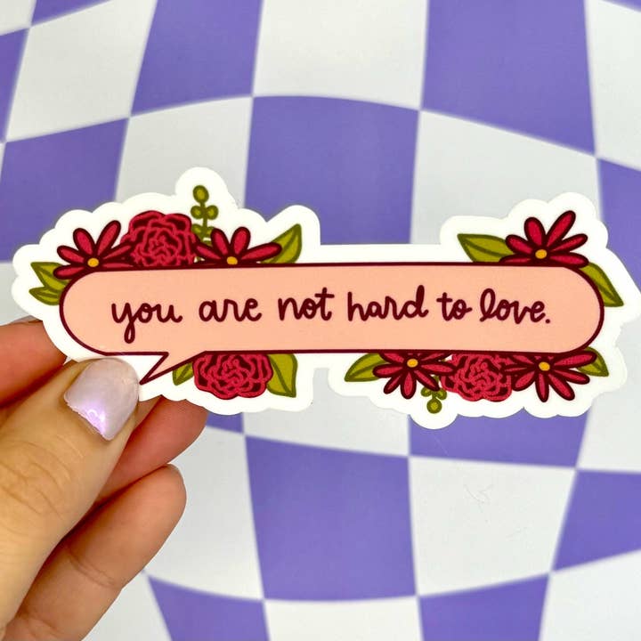Du er ikke svær at elske klistermærke for engroshandel hos Ordinary Joy Studio