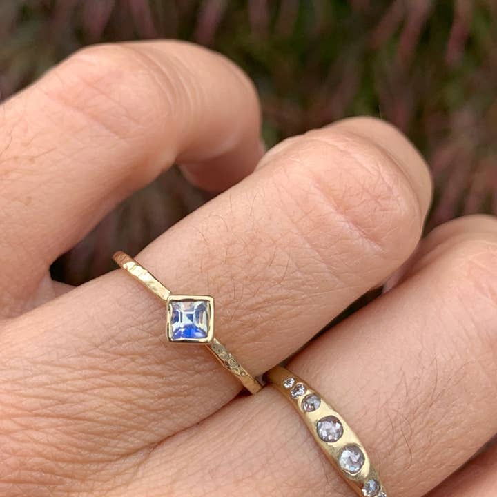 Emily Amey Jewelry - Wholesale Multi-stone ring - Luna Sol stacking rings in 14k Gold3