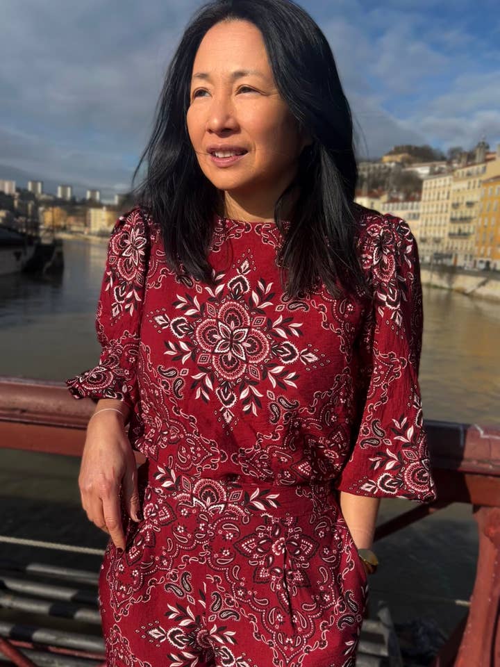 MY DRESS MADE - Wholesale T-Shirt - Women's - Scarlett bandana slub viscose fabric - printed in France2