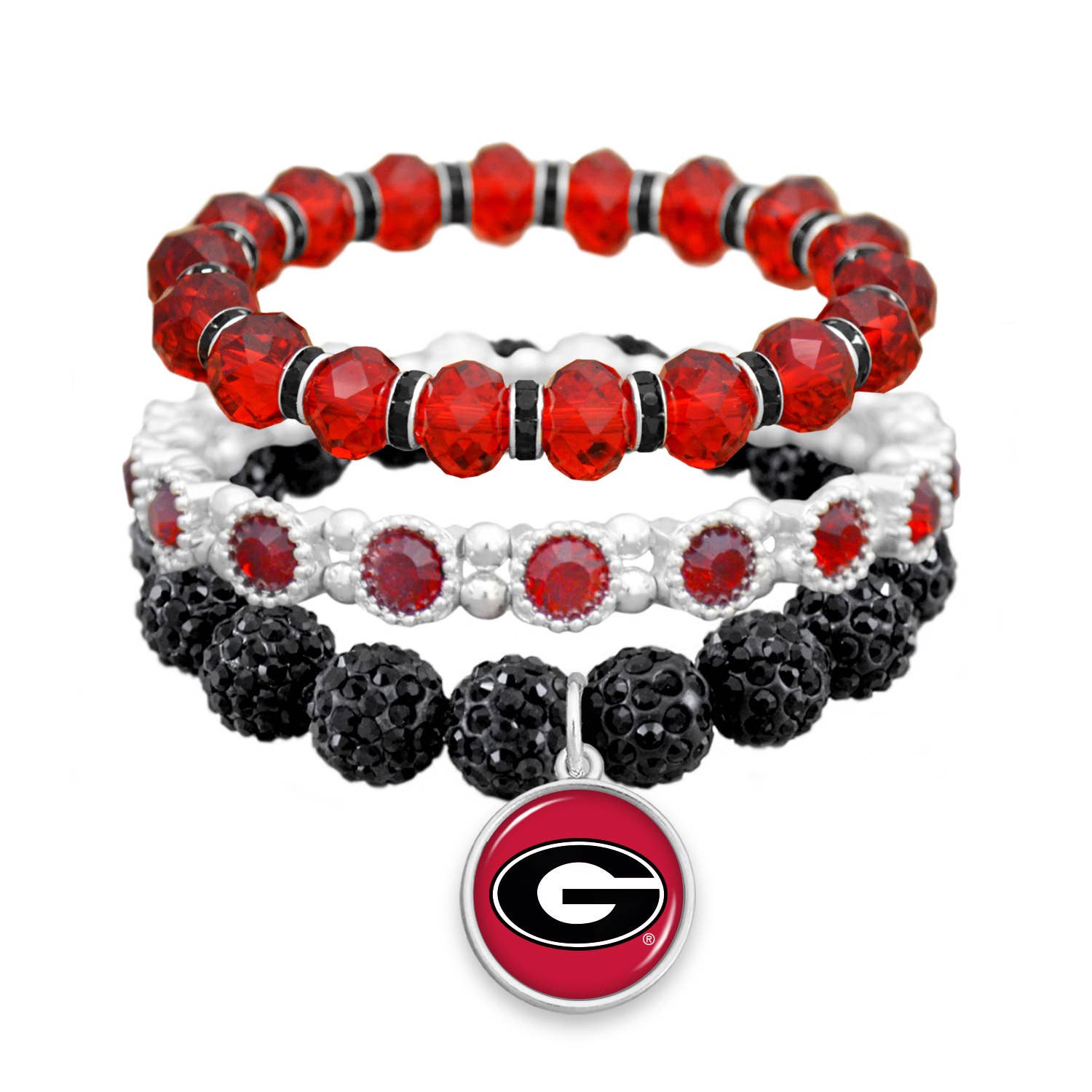 From The Heart - Vente Parures de bijoux - Collection de bracelets empilables Amanda des Georgia Bulldogs3