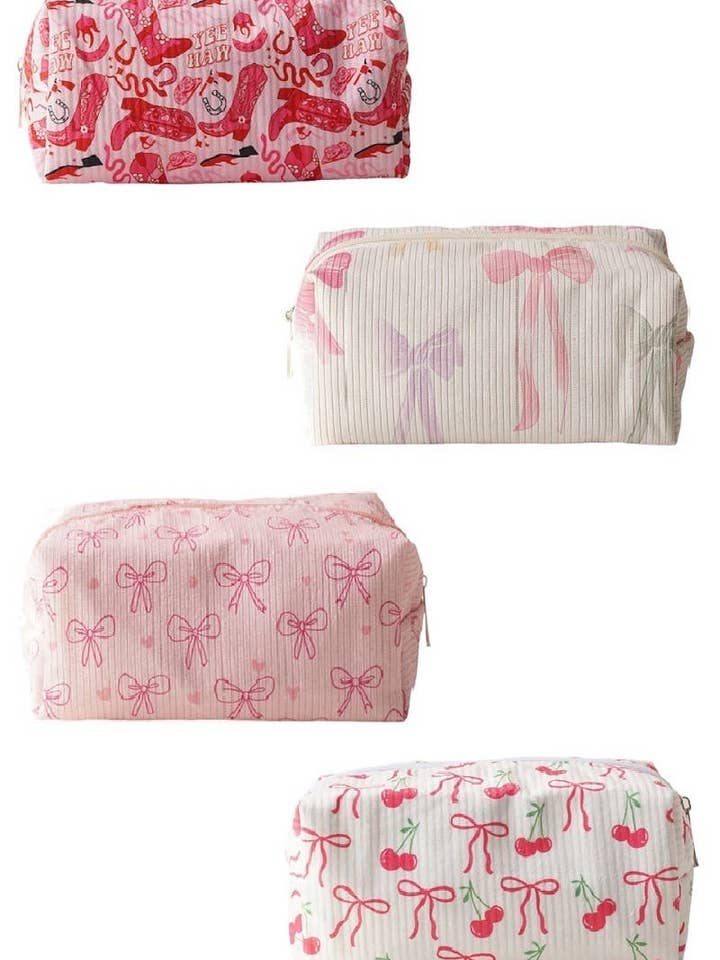 Trendy Pattern Design Cosmetic Makeup Pouch Bag for wholesale by Vanilla Monkey