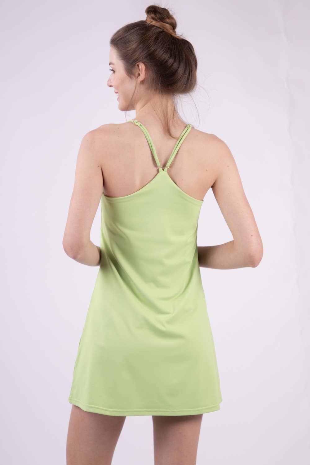 VERY J - Wholesale Athletic Dress - Women's - ND30840-Sleeveless Active Tennis Mini Dress7