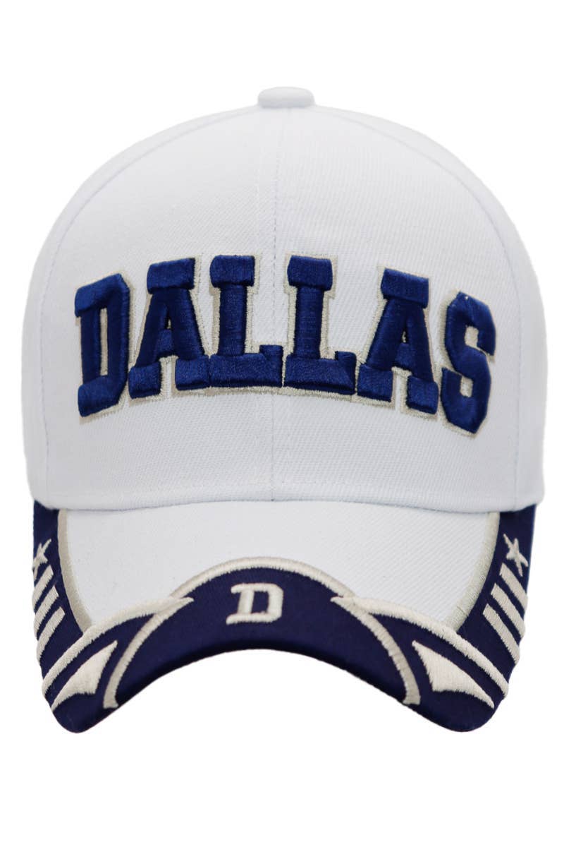 Cap Zone - Wholesale Baseball Cap - Unisex - Dallas Logo Embroidered Twill Acrylic Baseball Cap7