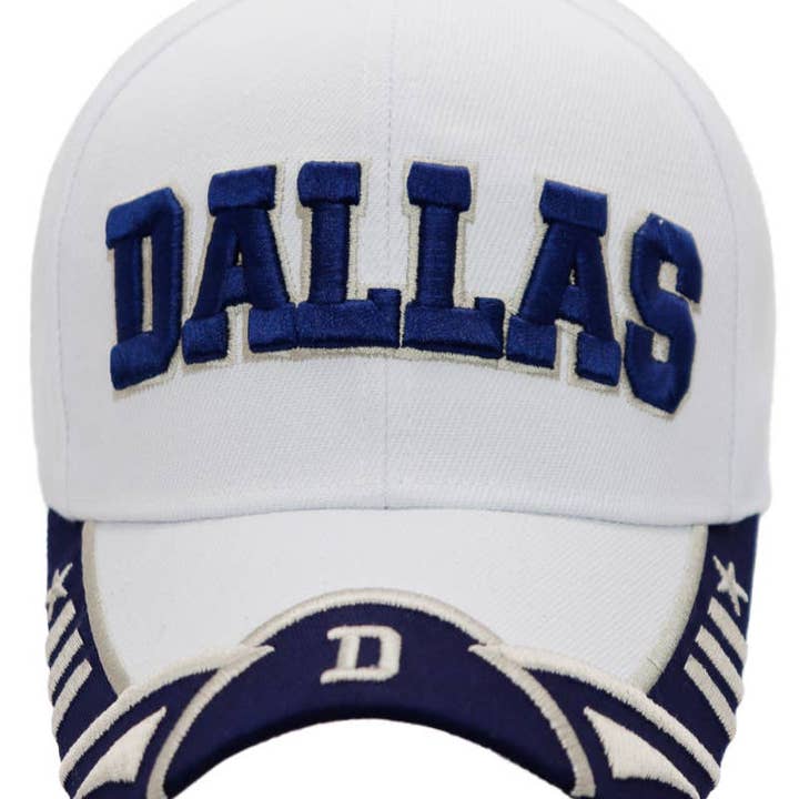 Cap Zone – Engroshandel Baseballkasket - Unisex – Dallas Logo broderet twill akryl baseballkasket7