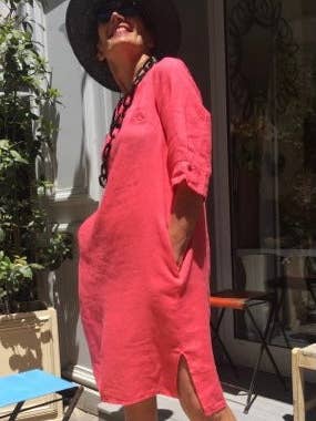 Vestido lino REF: 6584 para venta al por mayor de Brin d’été