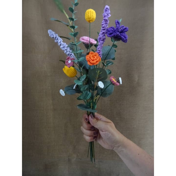 Knuffelsenzo - Wholesale Artificial Flowers - Field Bouquet Purple/Yellow3