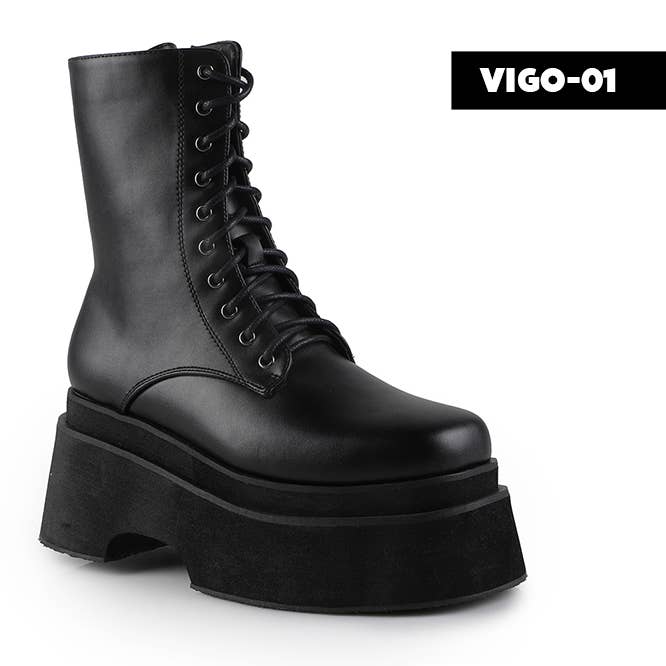 OT VIGO-01 LACE-UP PLATFORM BOOTS for wholesale by Anthony Wang