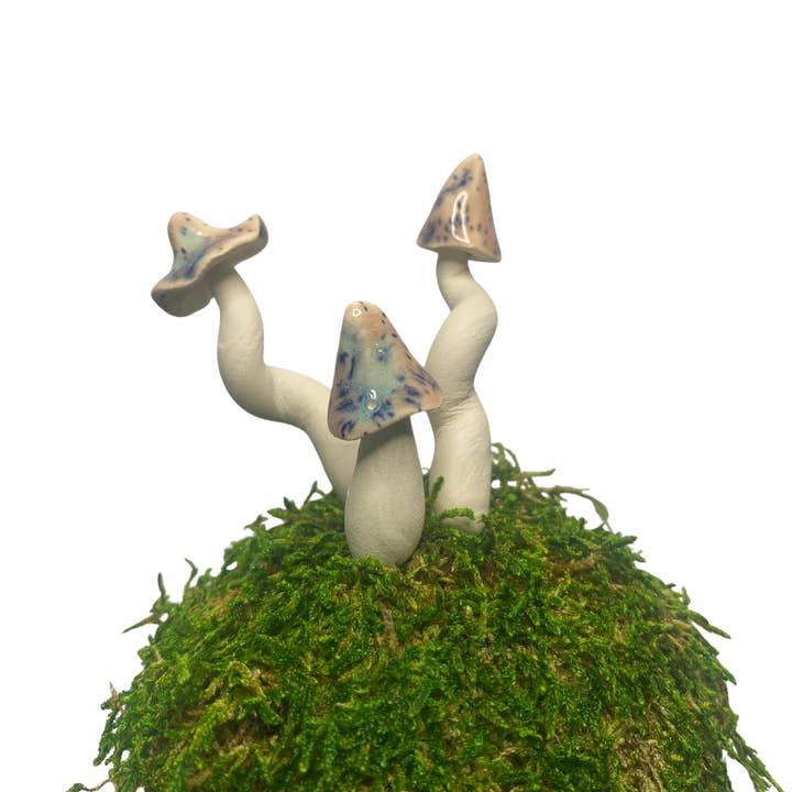 Handpicked Ceramics - Wholesale Decorative Tabletop Object - Mini Ceramic Mushrooms